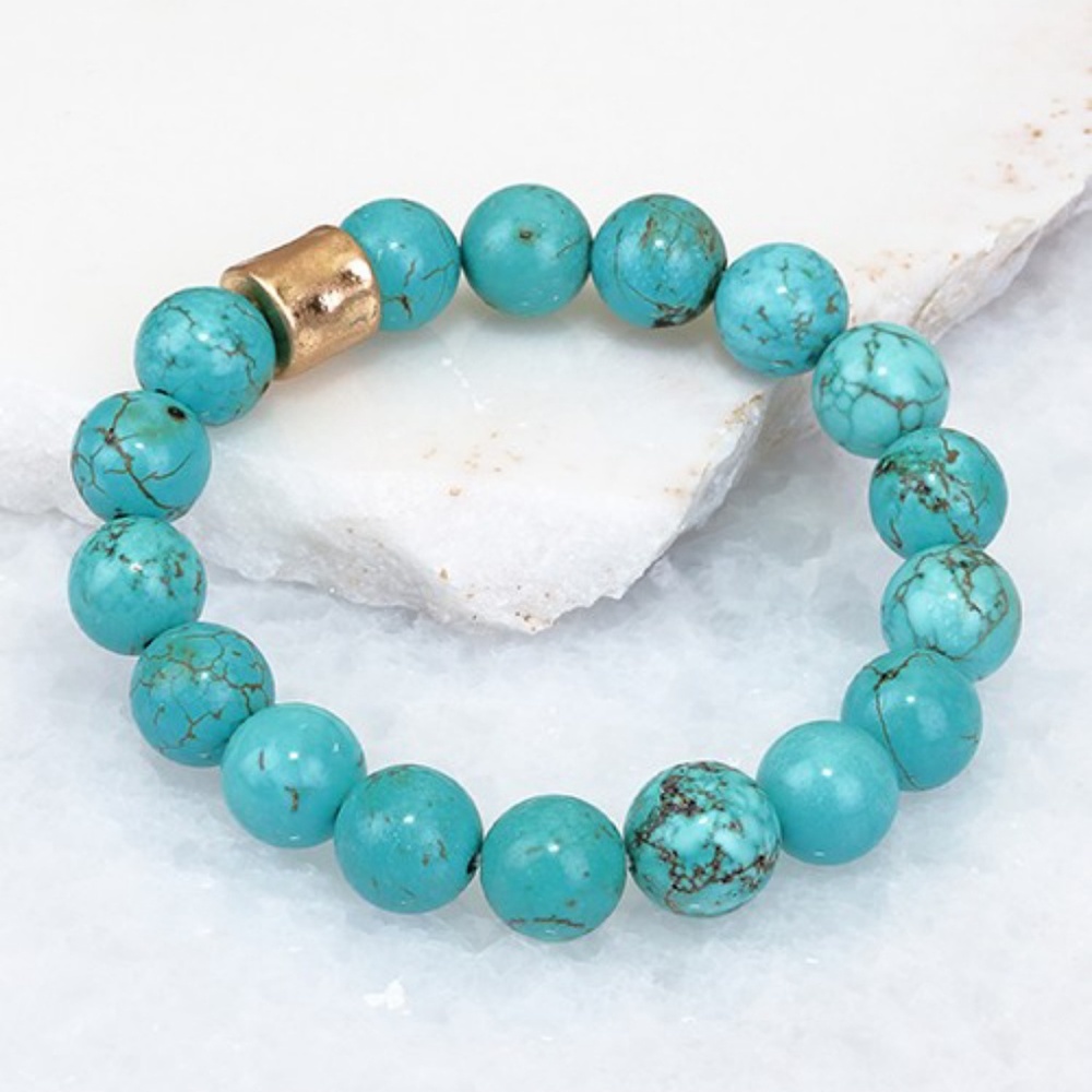 Natural stone bead Bracelet - Picture 3 of 8